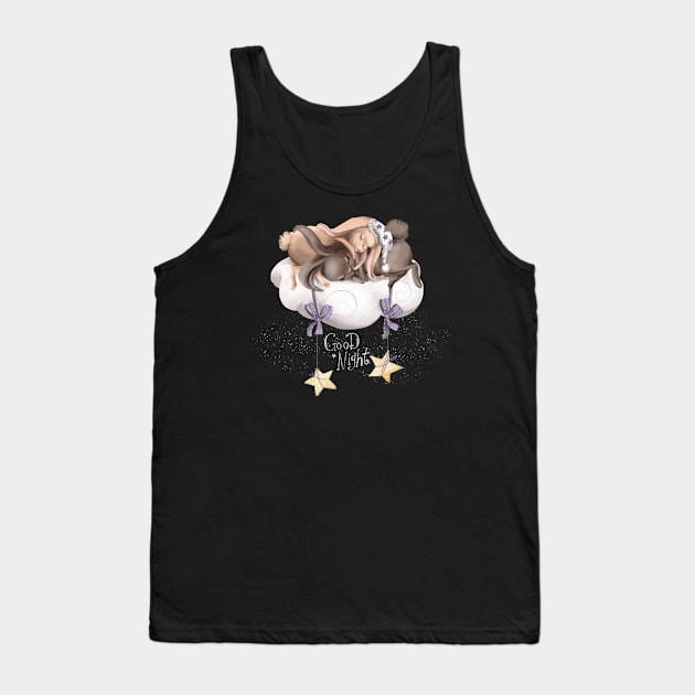 Sleeping Bunnies Tank Top by Lucia